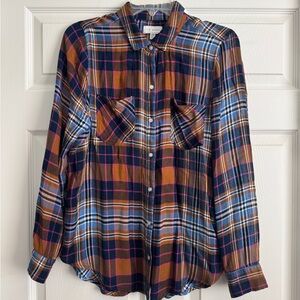 Lucky Brand Multicolor Plaid Button Down Shirt